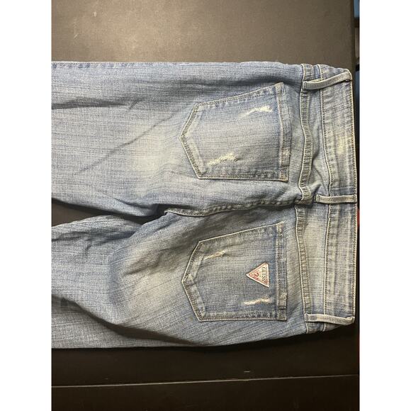 Vintage Women’s Guess Skinny Mid Distressed Patched Jeans Size 26x31 - Picture 12 of 12